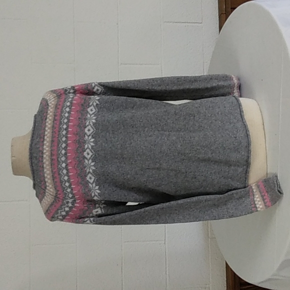 Ladies Guide Series, gray and pink Sweater, Sz XL - Picture 5 of 5